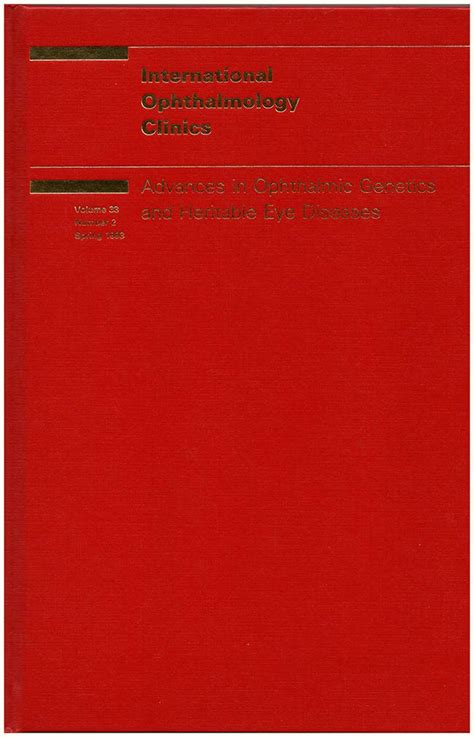 Buy Advances Ophthalmic Genetics (International Ophthalmology Clinics ...