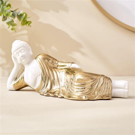 Buy Noor Ceramic Sleeping Buddha Figurine from Home Centre at just INR ...