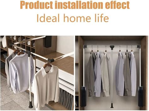 DYK&NX Pull Down Wardrobe Rail, Adjustable Closet India | Ubuy