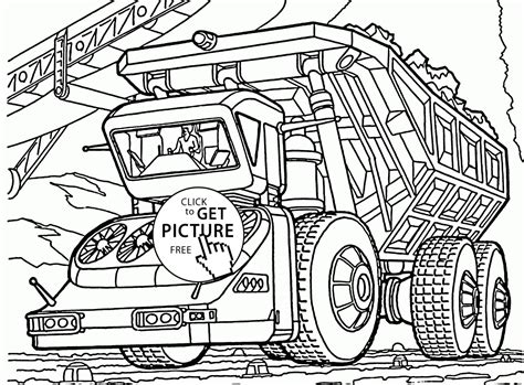 Garbage truck coloring page - lopisir