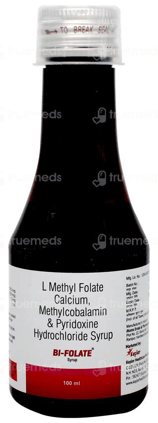 Bi Folate Syrup 100 Ml - Uses, Side Effects, Dosage, Price | Truemeds