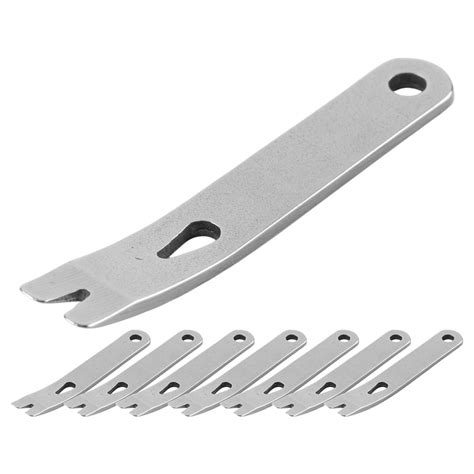 8 Pieces Mini Pry Bar Stainless Steel Flat Bar Multifunction Small Pry Bar EDC Mini Crowbar ...