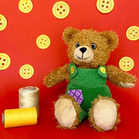 Corduroy Bear with Buttons