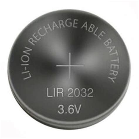 LIR2032 3.6v rechargeable lithium button cell (5pc) - Battery Source