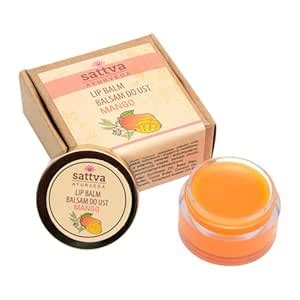 Buy Sattva Ayurveda Mango Lip Balm,5g Natural Lip Balm for Soft ...