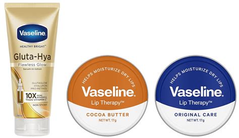 Vaseline Gluta-Hya Lotion [For Face & Body] (200ml), Lip Therapy Tin ...