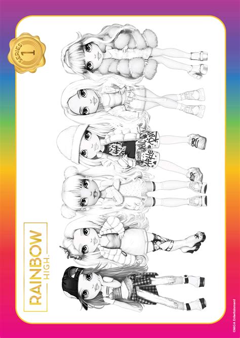 Rainbow High Coloring Page