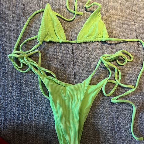 One One Swimwear Triangle Bikini (S) #oneone... - Depop