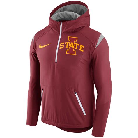 Nike Iowa State Cyclones Cardinal 2017 Sideline Fly Rush Half-Zip Jacket