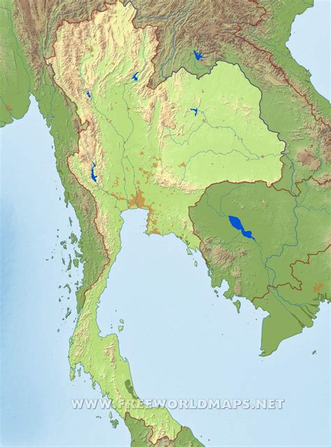 Thailand Physical Map