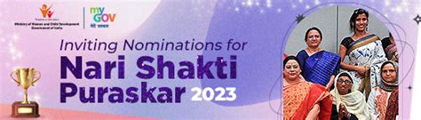 Inviting Nominations for Nari Shakti Puraskar 2023 | MyGov.in