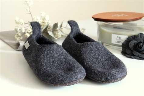 Handmade Natural Wool Felt Slippers for Women Organic Wool - Etsy