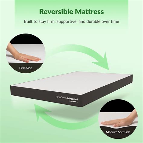 FirmCore Rebonded Reversible Mattress | Double Size | Black & White