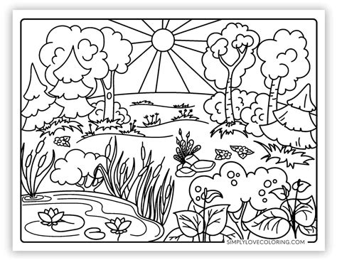 Coloring Nature Sketch Coloring Page