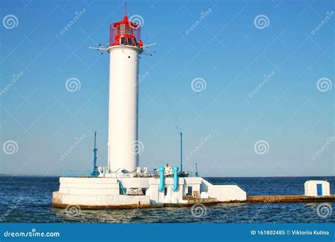 Faro De Odessa En Medio Del Mar Imagen de archivo - Imagen de odessa ...