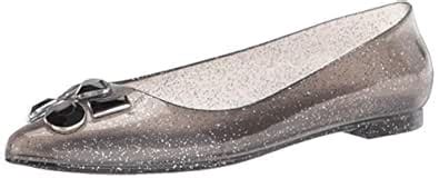 Buy Katy Perry Women's The Princess Geli Flat Ballet, CLEAR/GOLD 8 M US ...