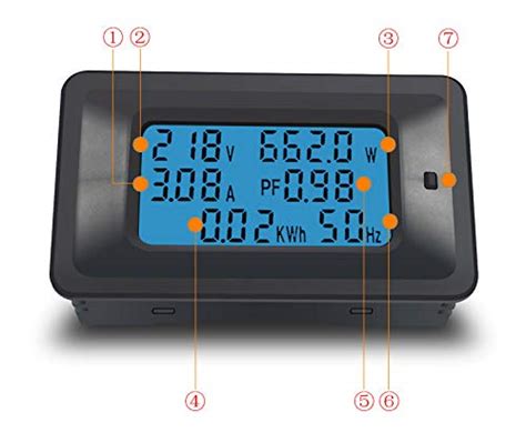Dronse 85~250V Digital Voltage Meters indicator Power Energy Ammeter ...