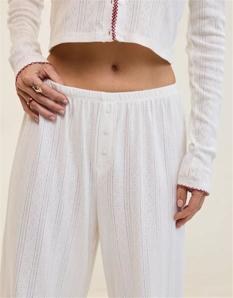 Aerie Off-Duty Pointelle Trouser PJ | Aerie