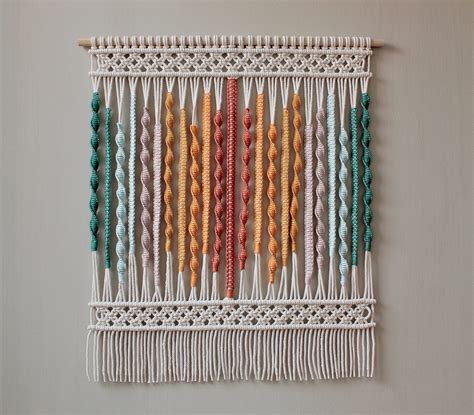 Rainbow Threads Are Knotted into Elaborate Macramé Wall Hangings by ...