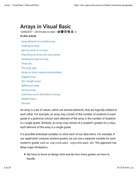 Image result for Arrays Visual Basic 6.0