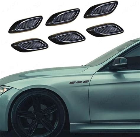 Air Vent for Car Fender 6 pcs Air Vents Universal 3 row Aero Decals for ...