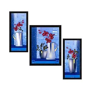 PnF Poster N Frames Set of 3 with Acrylic Sheet (Glass) Floral Flower ...