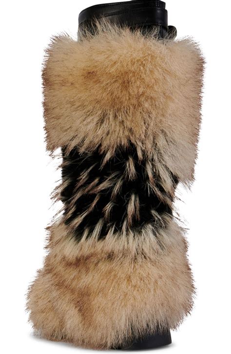 AZALEA WANG Anisa Faux Fur Knee High Boot (Women) | Nordstrom