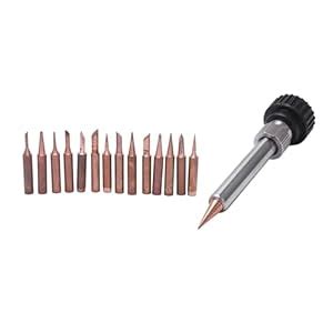 CARTNOVA® 15-Piece Pure Copper Soldering Iron Tips - 900M Replacement ...