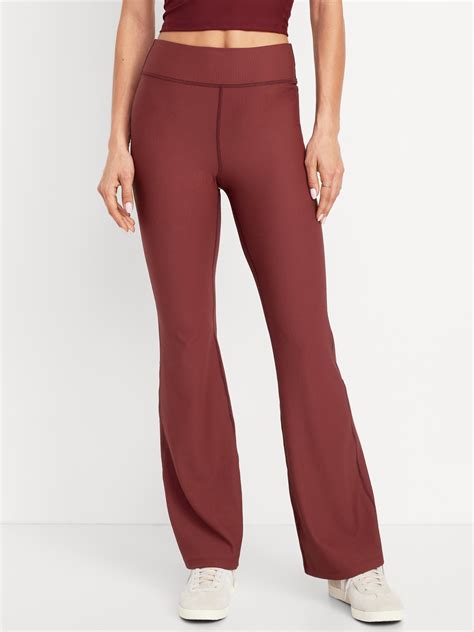 Extra High-Waisted PowerSoft Rib Flare Leggings | Old Navy