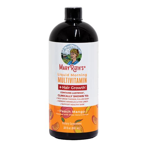 Mary Ruth's - Liquid Morning Multivitamin + Hair Growth - Peach Mango ...