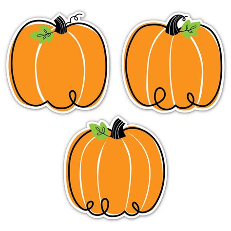Doodle Pumpkin 6" Designer Cut-Outs – Creative Teaching Press