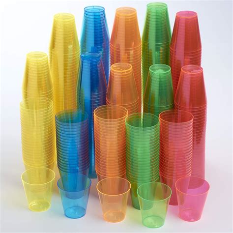 Amazon.com: Select Settings 500 pc. Multi Color Plastic shot Glasses ...