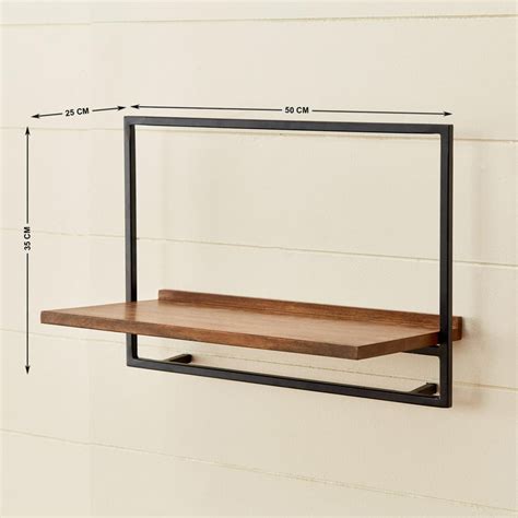 Buy Ajax Mango Wood Wall Shelf - Brown from Home Centre at just INR 2495.0
