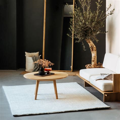 Solid Wood Round Coffee Table | Homeblend