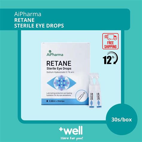 Aipharma Retane Sterile Eye Drops 30s with FREE GIFTS - for dry/tired eyes | Shopee Malaysia