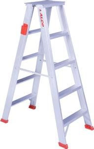Alco 4-step Heavy Duty Foldable Aluminium Ladder (with anti skid shoes ...