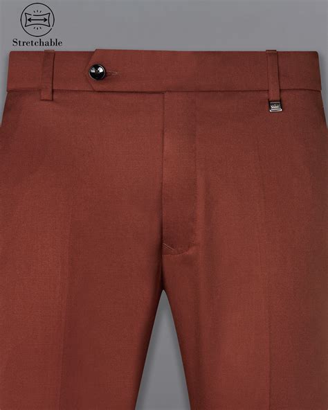 Ironstone Red Textured Premium Terry-Rayon Double Breasted Blazer For Men.
