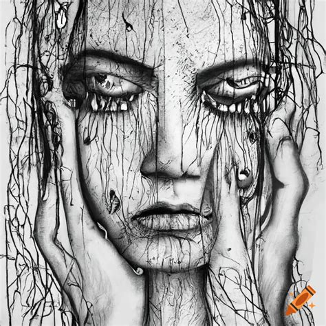 Anxiety Face Drawing