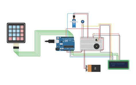 Image result for Password Door Lock Using Arduino Tinkercad