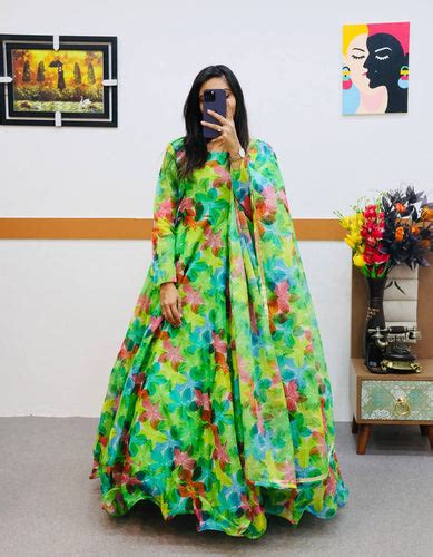Organza Indian Gowns - Buy Indian Gown online at Clothsvilla.com