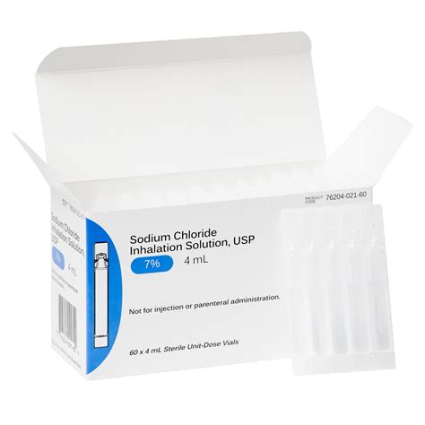 Sodium Chloride Inhalation Solution, USP / 3% & 7% | The Ritedose ...