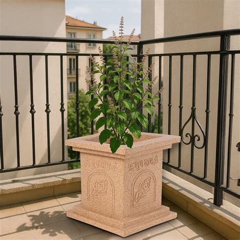 Bigsmall Tulsi Traditionally Designed Plant Pots, Premium Durable ...