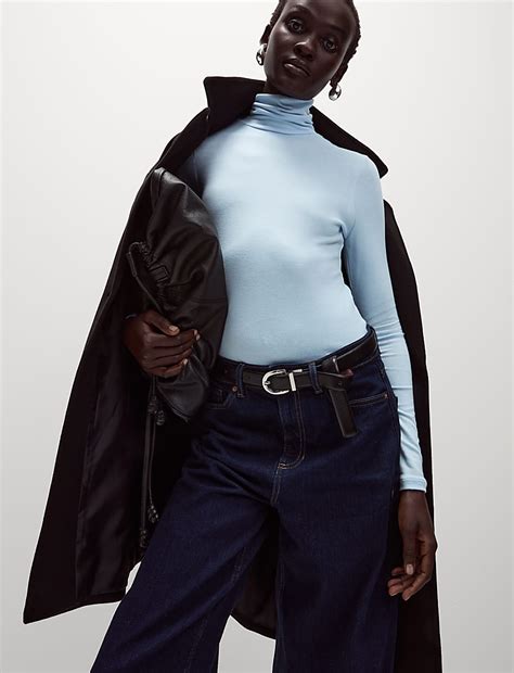 Buy Cosy Funnel Neck Slim Fit Top at Marks & Spencer