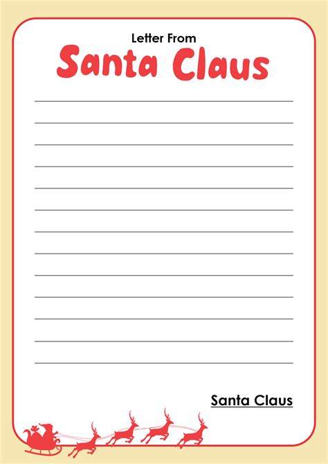 Free Letter From Santa Printable