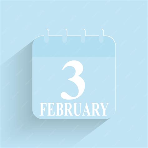Premium Vector | February 3 daily calendar icon date and time day month ...