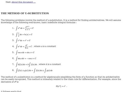U Substitution Examples 的图像结果