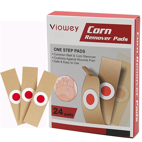 Viowey 24Pads Corn Remover Pads Wart Remover Foot Corn Remover Patch ...