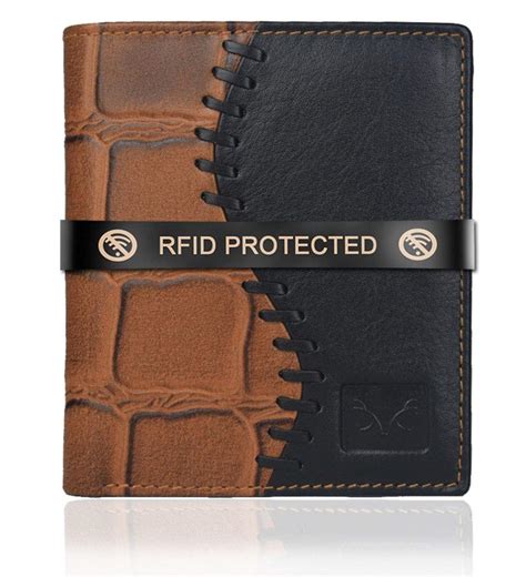 Buy AL FASCINO RFID Protected Genuine Make In India Leather Wallet For ...