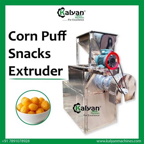 Corn Puff Making Machine - 100 Kg / Hour Puff Corn Making Machine ...
