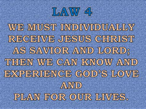Four spiritual laws | PPTX